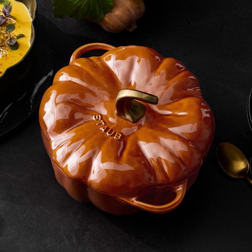 Staub pumpkin cocotte qt - pumpkin, 3.5